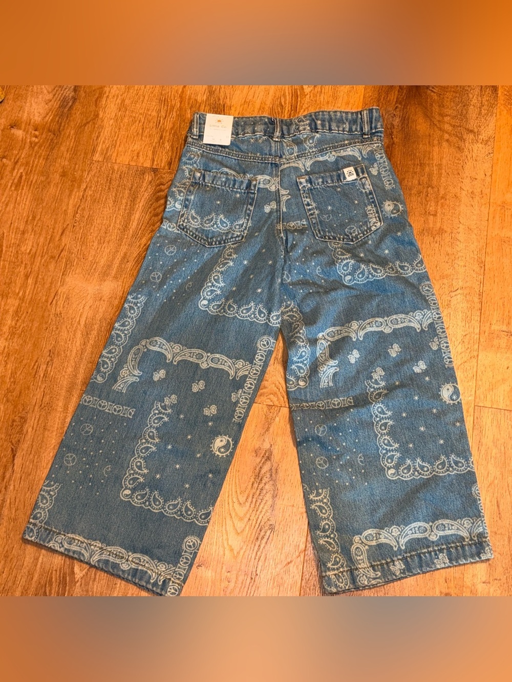 LC Lauren Conrad Blue Bandana Print Wide Leg Jeans - Kids